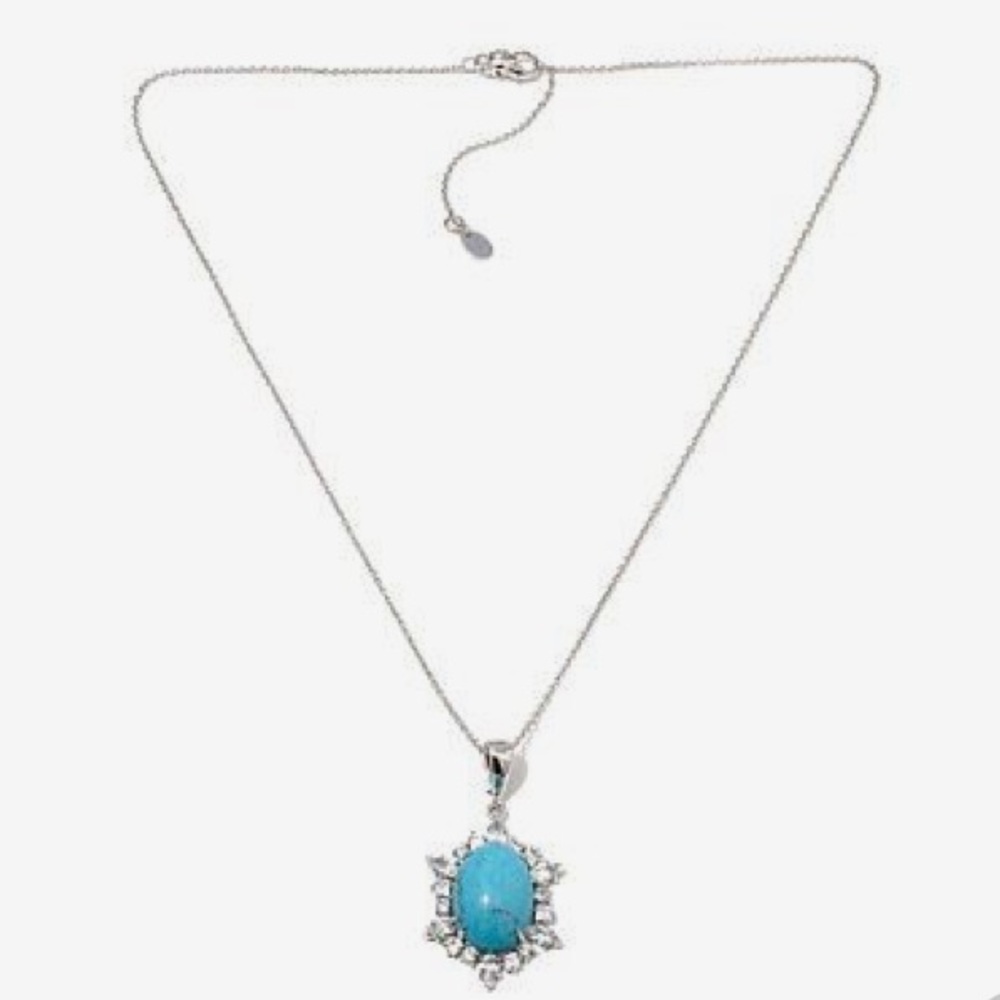 Emily & Ashley Turquoise and White Topaz Necklace
